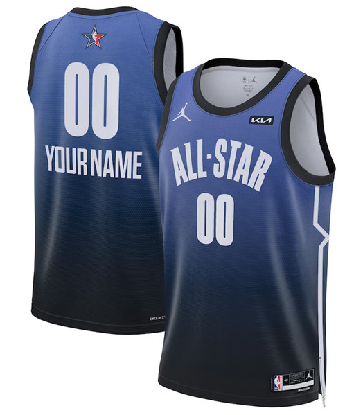 Men's 2023 All-Star Active Player Custom Blue Game Swingman Stitched Basketball Jersey